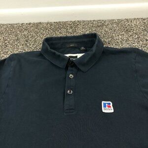Hugo Boss x Russell Athletic Polo Shirt Stretch Cotton Mens Medium Slim Fit